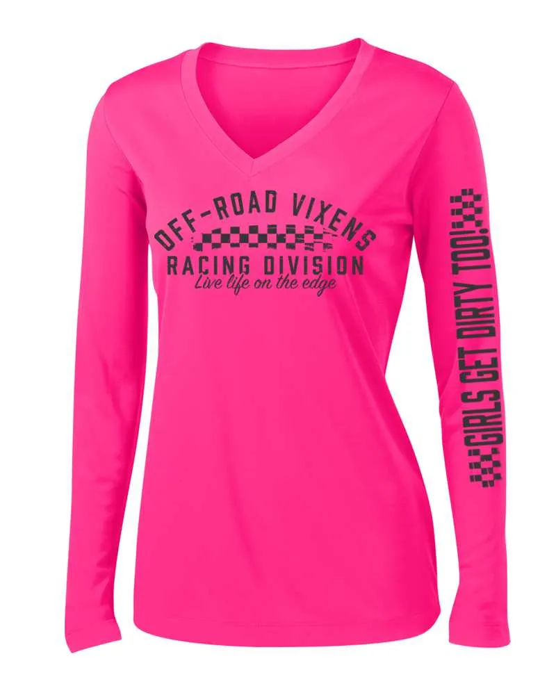 Racing Division LS Tech Tee - Neon Pink