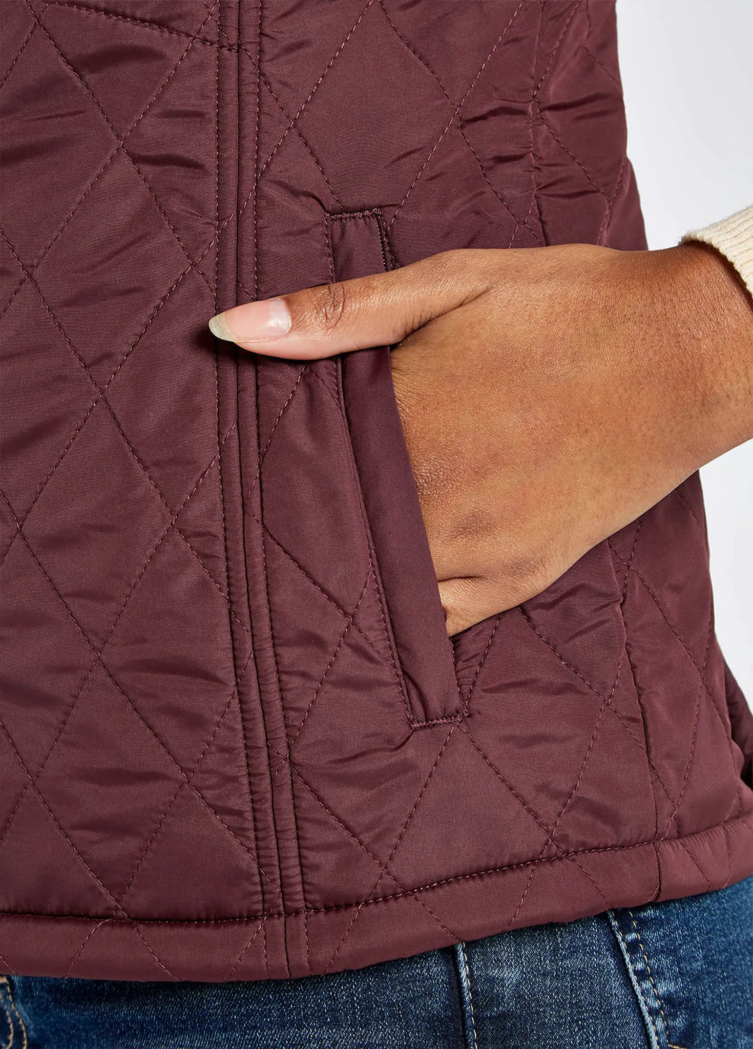 Rathdown Quilted Gilet - Currant