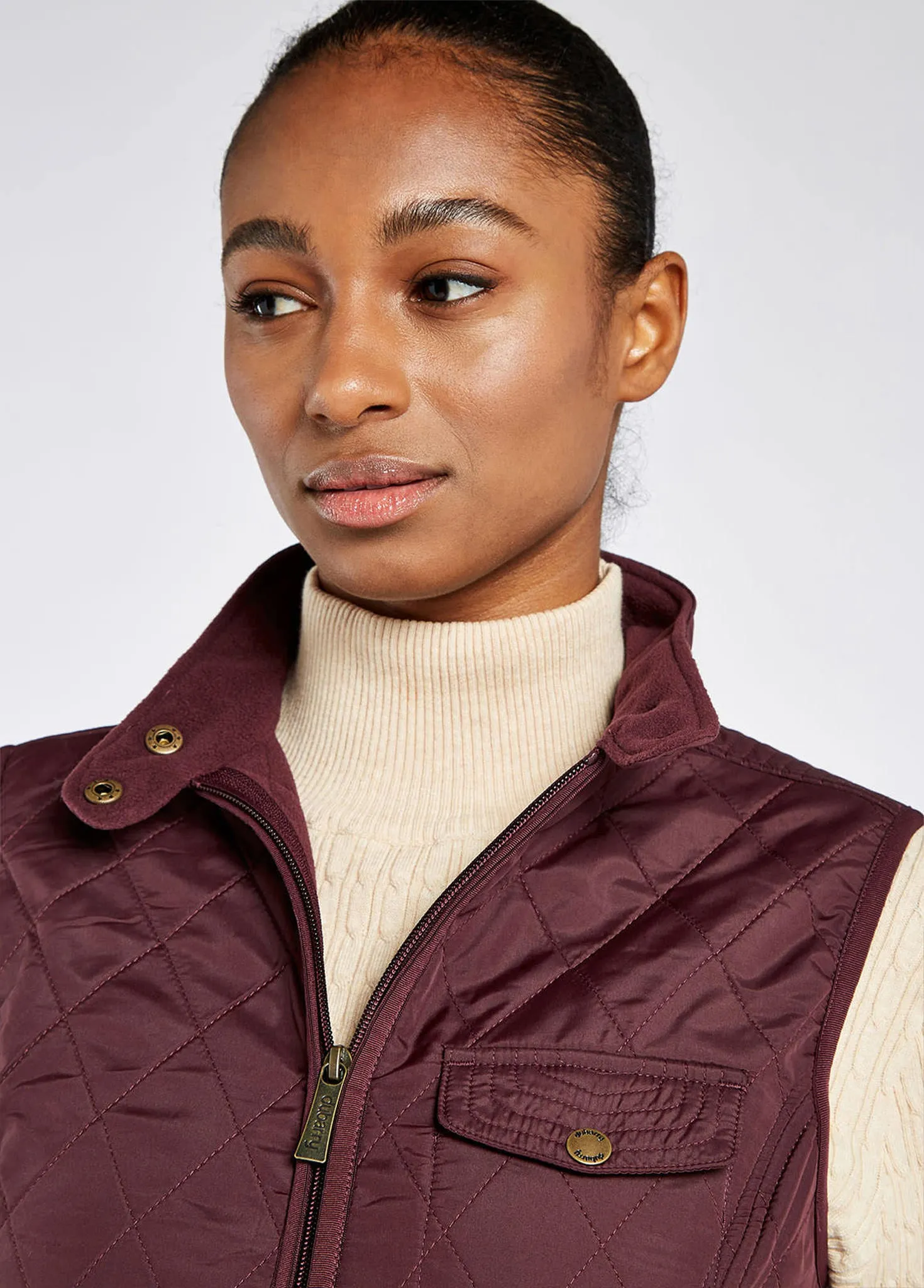 Rathdown Quilted Gilet - Currant