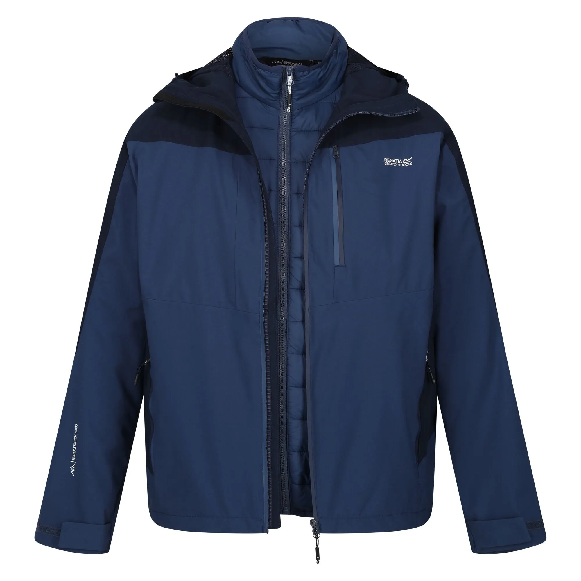 Regatta Men's Wentwood VIII 3-In-1 Waterproof Jacket Navy