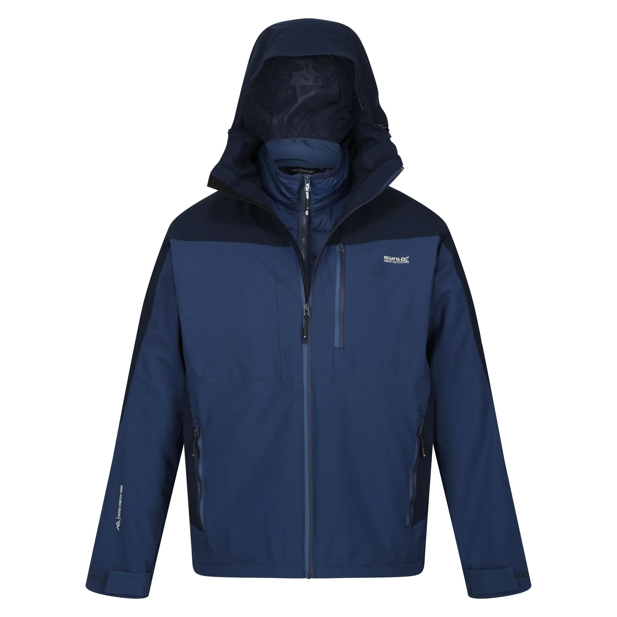 Regatta Men's Wentwood VIII 3-In-1 Waterproof Jacket Navy