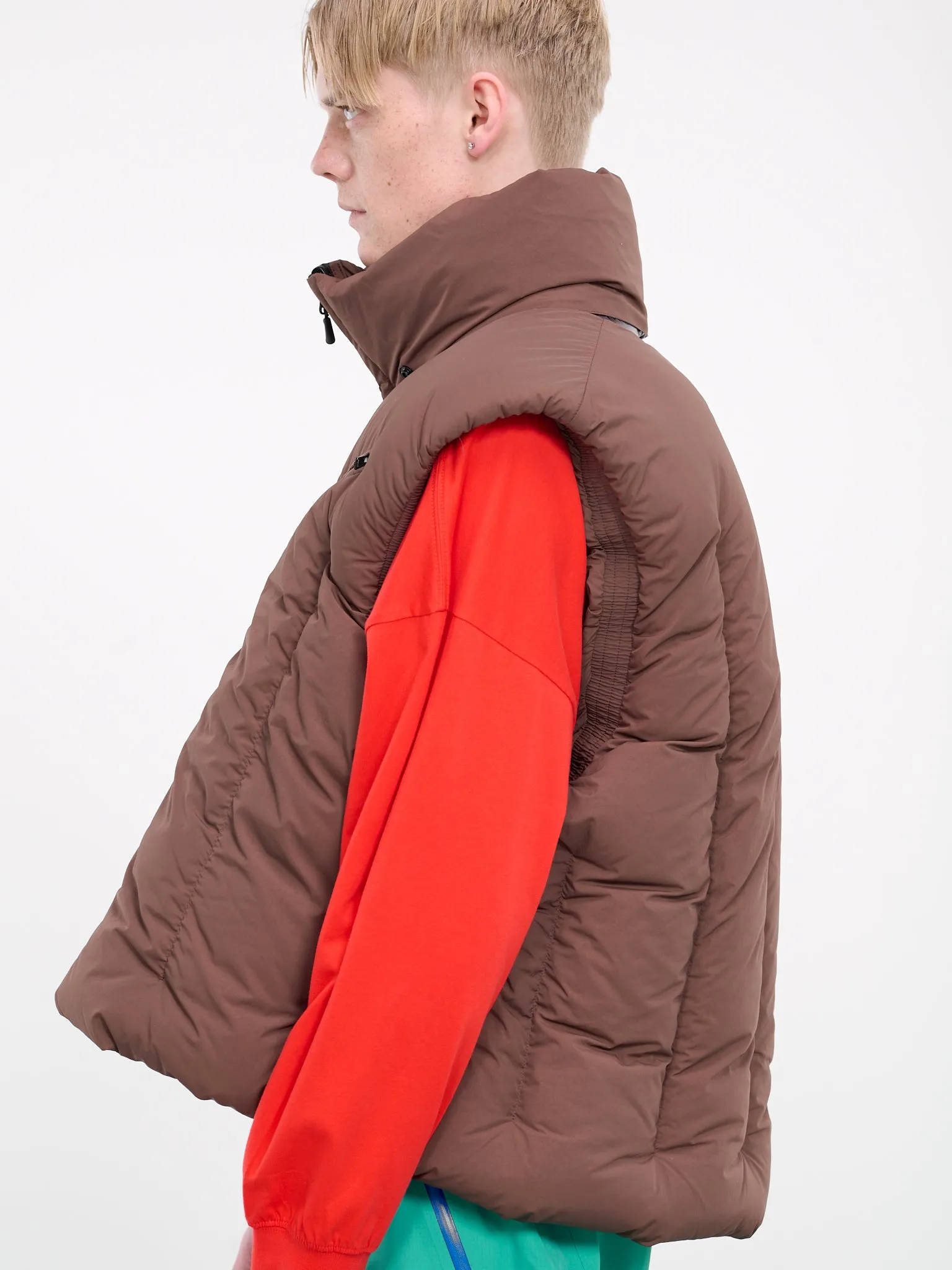 Reversible Swollen Gilet (DZ23-111003-BR-BROWN)