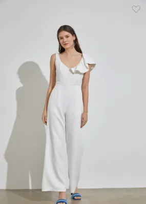 Rita Ruffle Shoulder Jumpsuit