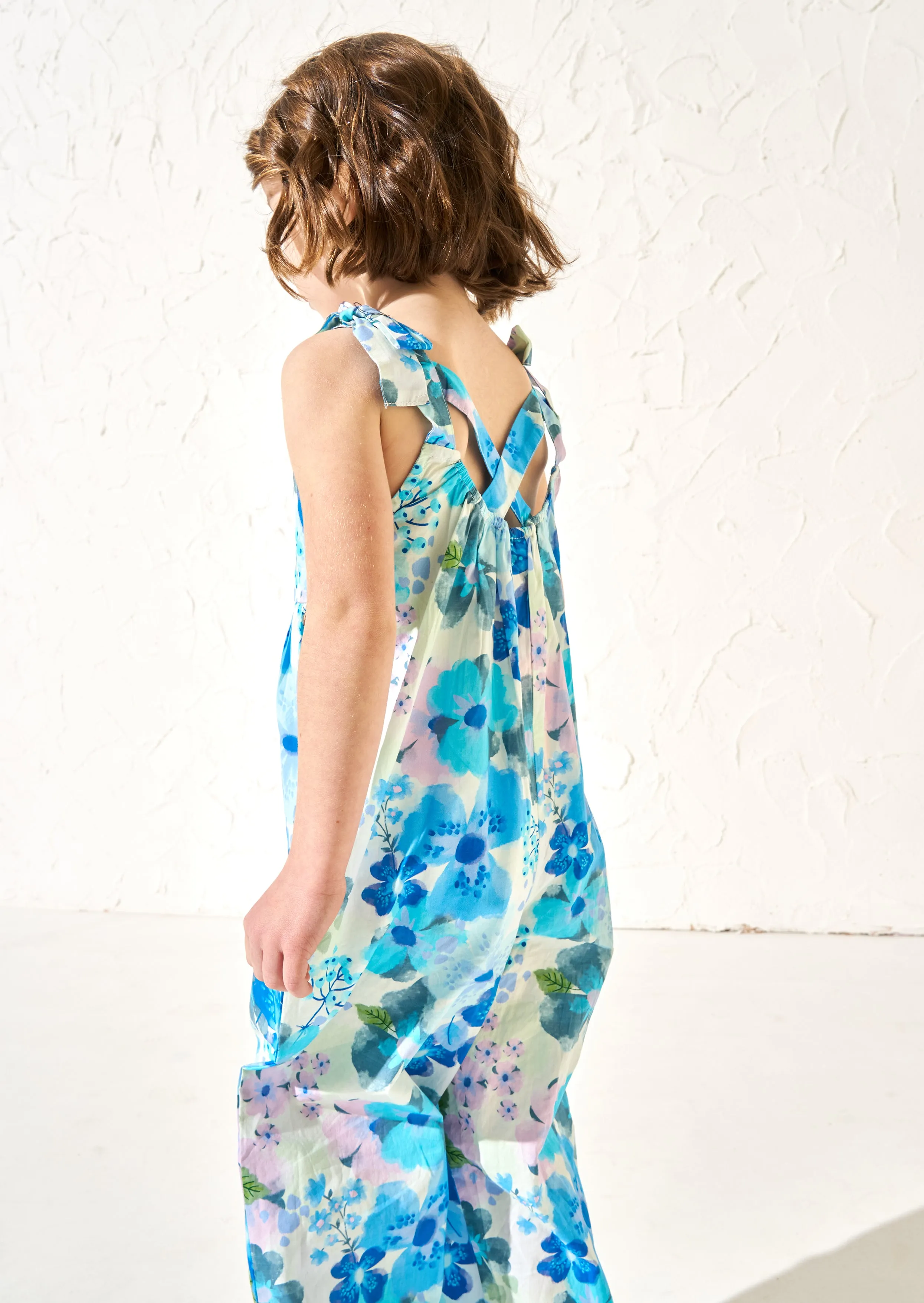 Roma Blue Floral Print Jumpsuit