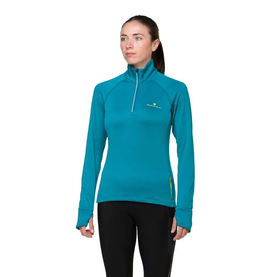 Ronhill Tech Winter Half Zip (Womens) - Marine/Acid