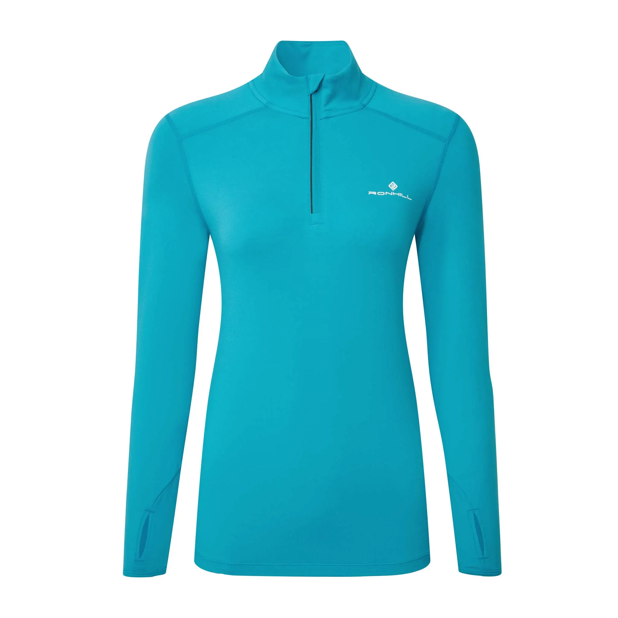 Ronhill | Women's Core Thermal 1/2 Zip - Azure/Bright White