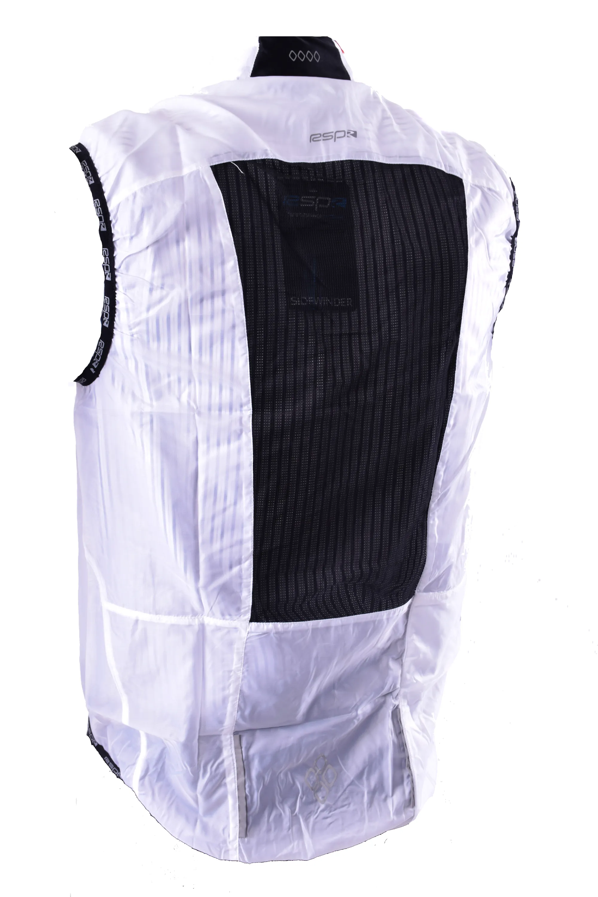 Rsp Sidewinder Water Resistant White Mens Gilet Body Jacket Cycling Lightweight Sizes; Med, Large Or Xl