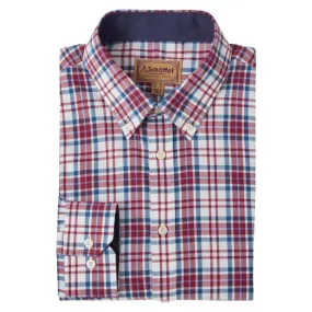 Schoffel Healey Tailored Mens Shirt - Bordeaux