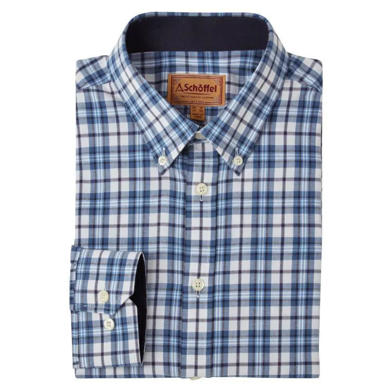 Schoffel Healey Tailored Mens Shirt - Sea Blue