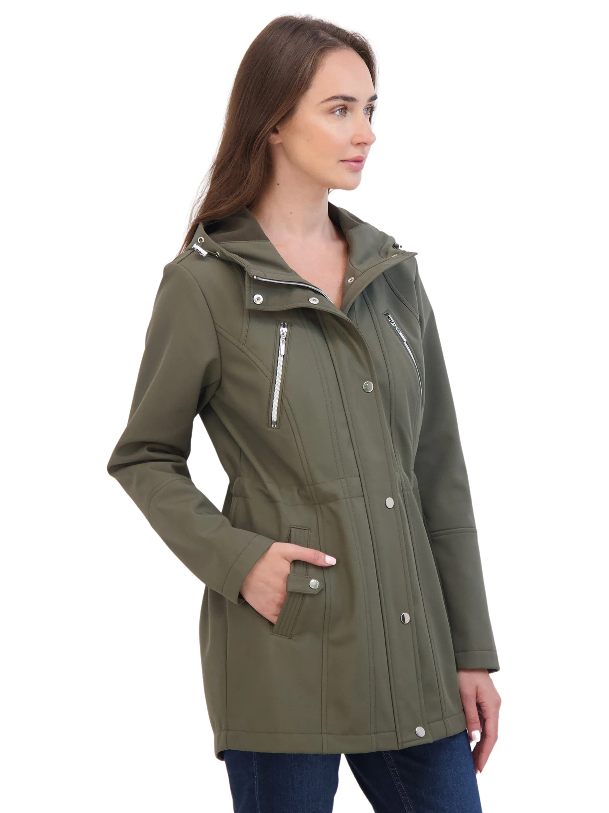 Sebby Collection Women's Softshell Jacket with Hood