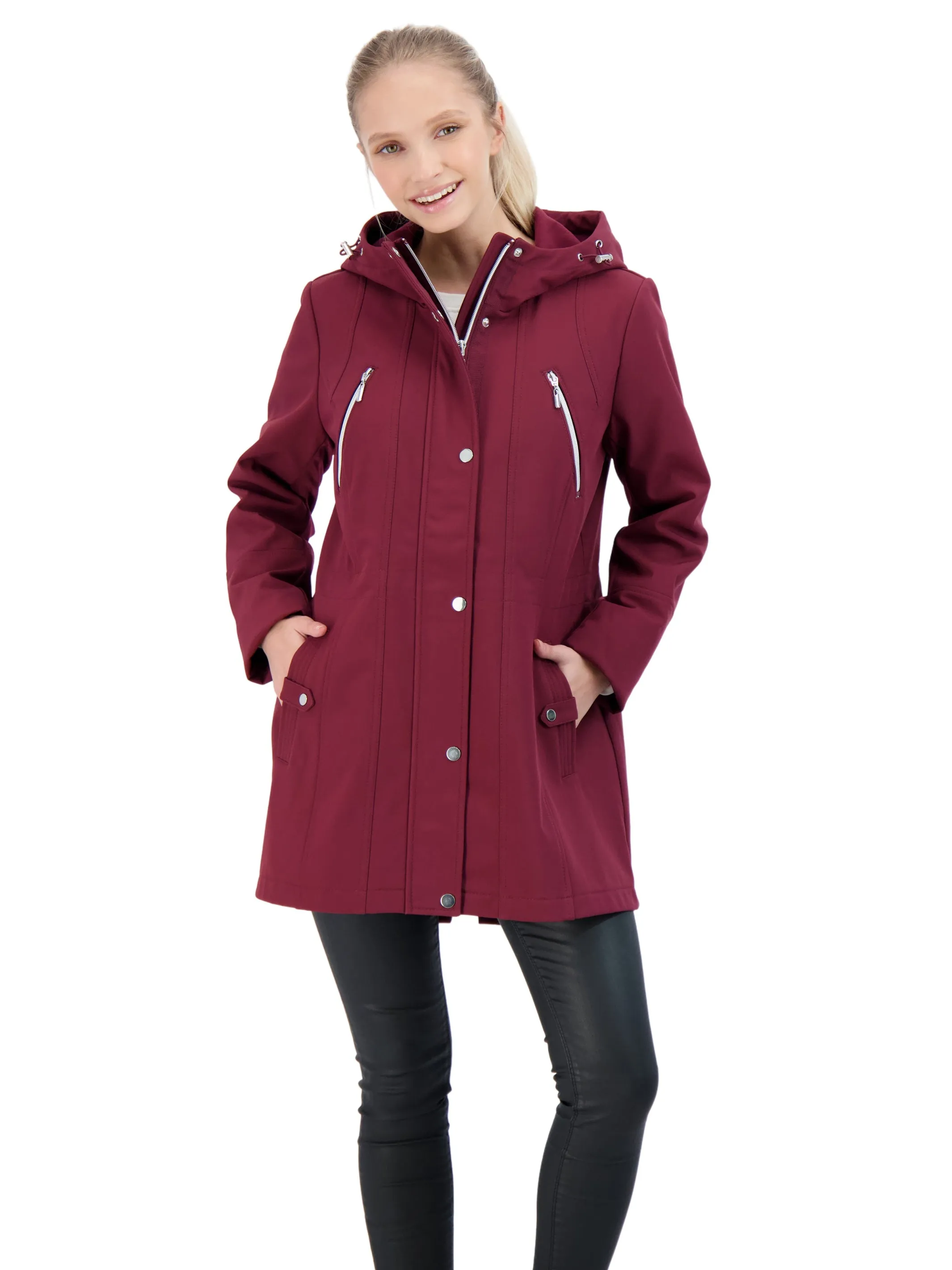 Sebby Collection Women's Softshell Jacket with Hood