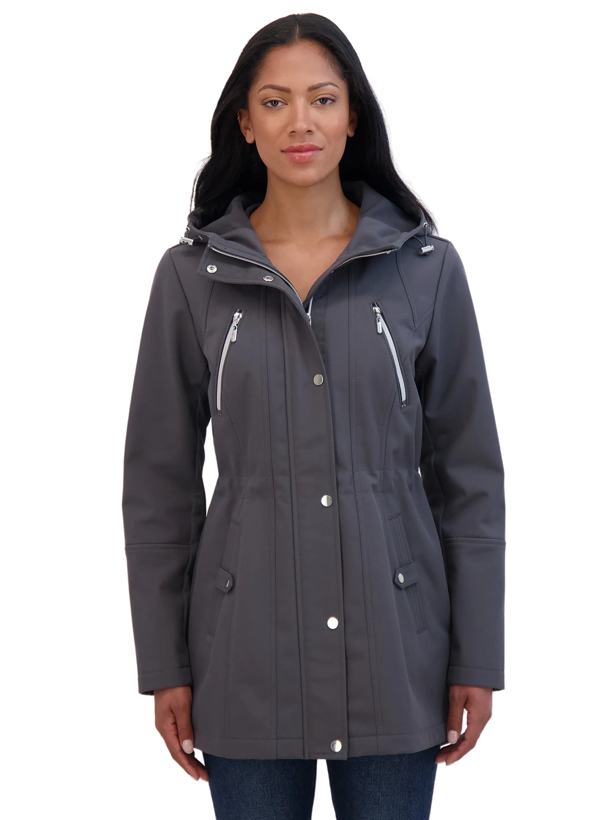 Sebby Collection Women's Softshell Jacket with Hood