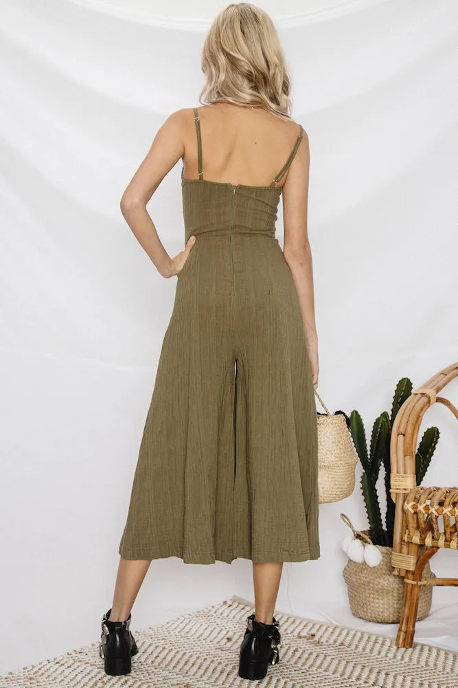 Simply Love Jumpsuit Khaki