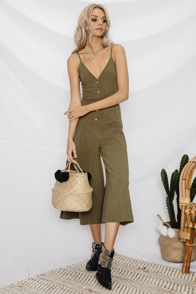 Simply Love Jumpsuit Khaki