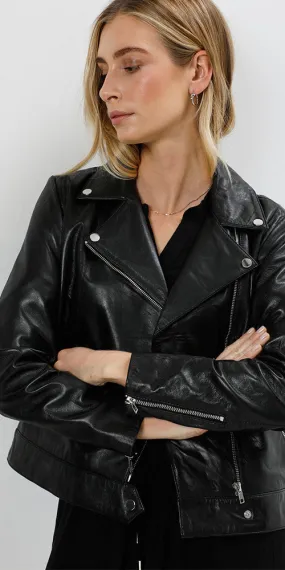 Soaked in Luxury Leather Moto Jacket