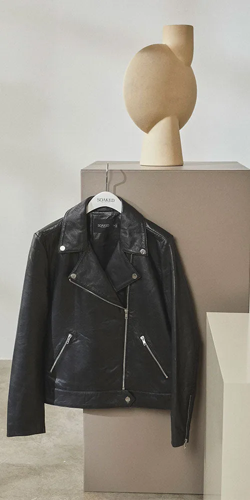 Soaked in Luxury Leather Moto Jacket