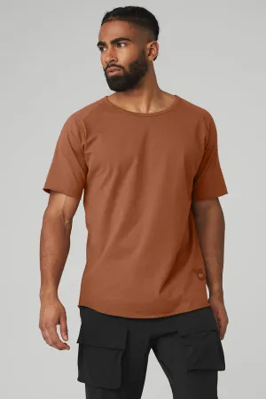 Society Crewneck Tee - Rust