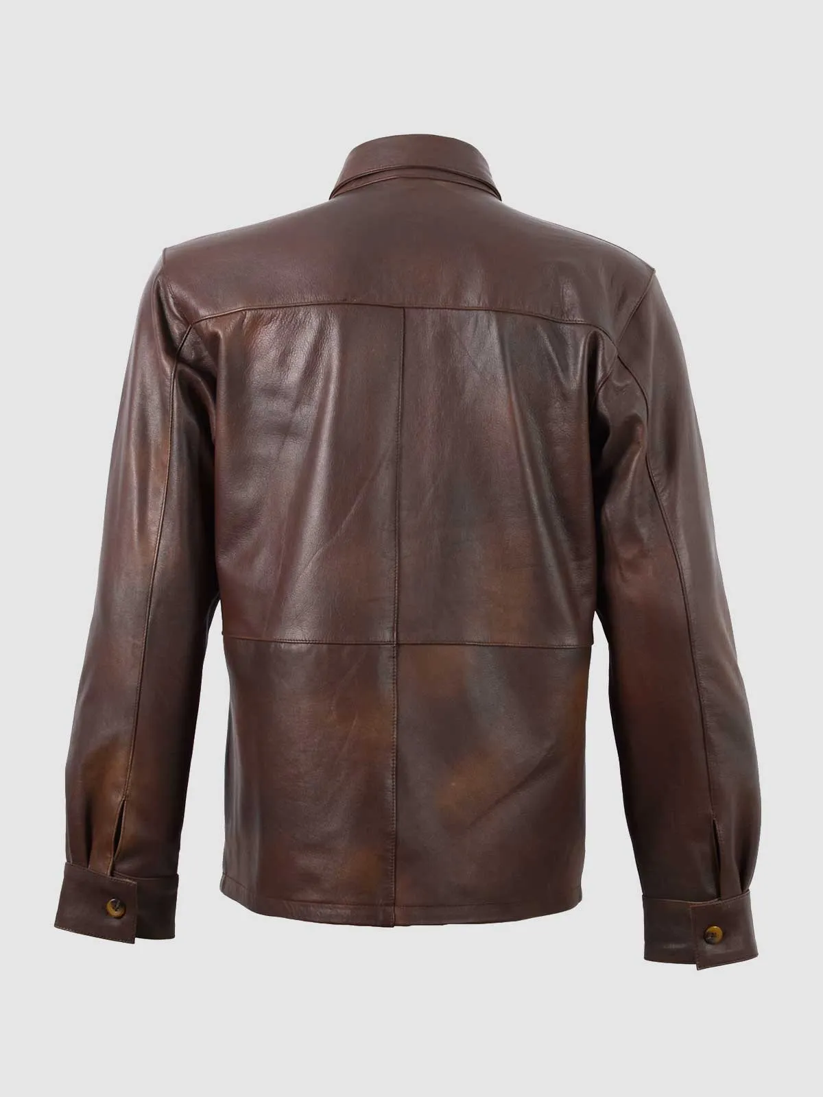 Summer Brown Leather Shirt