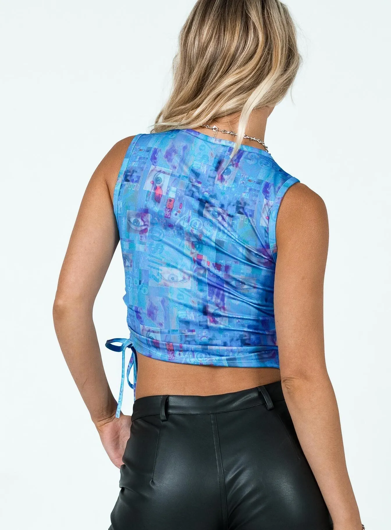 The Ragged Priest Program Vest Lycra Blue