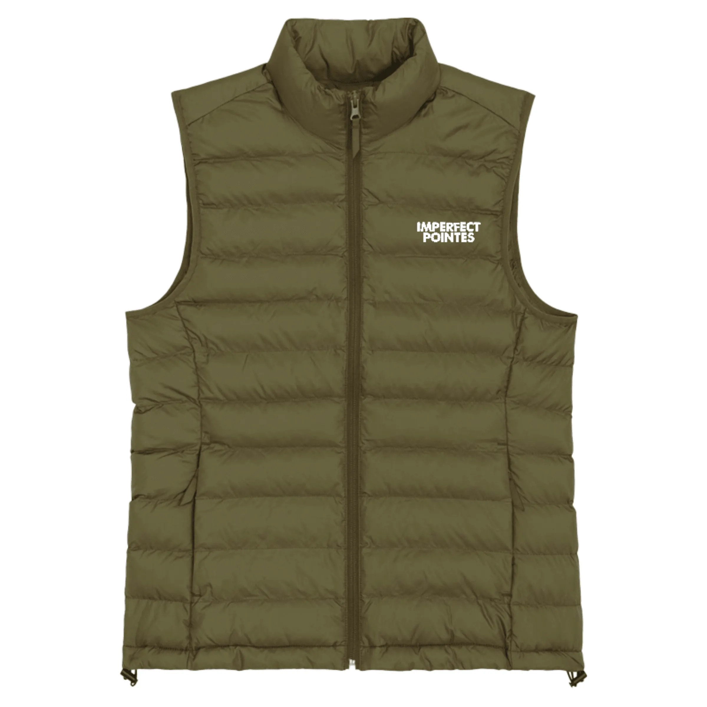 Womens Quilted Bodywarmer Gilet with WHITE Embroidered Logo