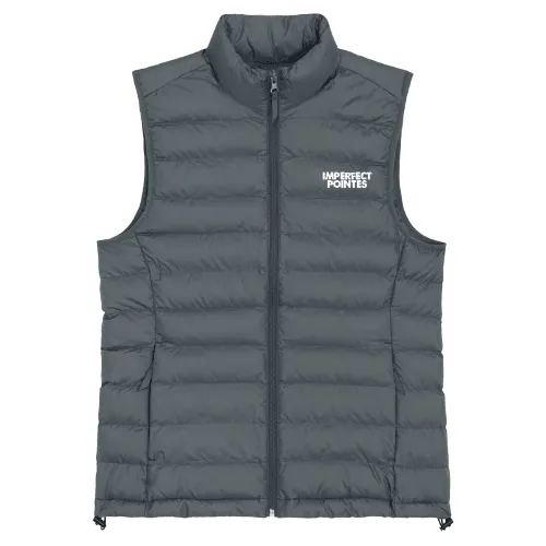 Womens Quilted Bodywarmer Gilet with WHITE Embroidered Logo